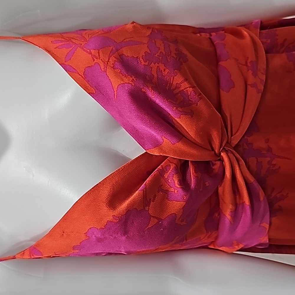Bar III Womens Satin Printed Shift Dress Size XL cocktail dress - Picture 9 of 10